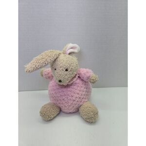 Pink Bunny Rabbit Embroidered Face Waffle Weave Stuffed Plush Lovey Hard To Find